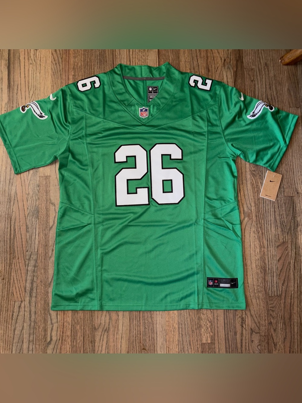 Nike NFL Philadelphia Eagles Kelly Green Saquon Barkley#26 Men's Football Jersey